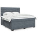 Pat box spring cu saltea, gri închis, 180x200 cm, catifea - WALTI WALTI