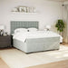 Pat box spring cu saltea, gri deschis, 180x200 cm, catifea - WALTI WALTI