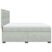 Pat box spring cu saltea, gri deschis, 180x200 cm, catifea - WALTI WALTI