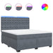 Pat box spring cu saltea, gri închis, 180x200 cm, catifea - WALTI WALTI