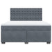 Pat box spring cu saltea, gri închis, 180x200 cm, catifea - WALTI WALTI