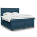 Pat box spring cu saltea, albastru, 180x200 cm, catifea - WALTI WALTI