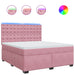 Pat box spring cu saltea, roz, 180x200 cm, catifea - WALTI WALTI