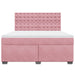 Pat box spring cu saltea, roz, 180x200 cm, catifea - WALTI WALTI