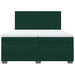 Pat box spring cu saltea, verde închis, 200x200 cm, catifea - WALTI WALTI