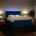 Pat box spring cu saltea, albastru, 200x200 cm, catifea - WALTI WALTI