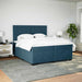 Pat box spring cu saltea, albastru, 200x200 cm, catifea - WALTI WALTI