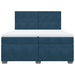 Pat box spring cu saltea, albastru, 200x200 cm, catifea - WALTI WALTI
