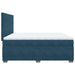 Pat box spring cu saltea, albastru, 200x200 cm, catifea - WALTI WALTI