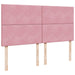 Pat box spring cu saltea, roz, 200x200 cm, catifea - WALTI WALTI