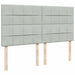 Pat box spring cu saltea, gri deschis, 200x200 cm, catifea - WALTI WALTI