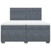 Pat box spring cu saltea, gri închis, 200x200 cm, catifea - WALTI WALTI