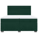 Pat box spring cu saltea, verde închis, 200x200 cm, catifea - WALTI WALTI
