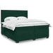 Pat box spring cu saltea, verde închis, 200x200 cm, catifea - WALTI WALTI
