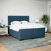 Pat box spring cu saltea, albastru, 200x200 cm, catifea - WALTI WALTI