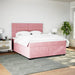 Pat box spring cu saltea, roz, 200x200 cm, catifea - WALTI WALTI