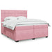 Pat box spring cu saltea, roz, 200x200 cm, catifea - WALTI WALTI