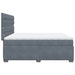 Pat box spring cu saltea, gri închis, 200x200 cm, catifea - WALTI WALTI