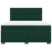 Pat box spring cu saltea, verde închis, 200x200 cm, catifea - WALTI WALTI