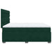 Pat box spring cu saltea, verde închis, 200x200 cm, catifea - WALTI WALTI
