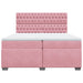 Pat box spring cu saltea, roz, 200x200 cm, catifea - WALTI WALTI