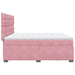 Pat box spring cu saltea, roz, 200x200 cm, catifea - WALTI WALTI