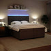 Pat box spring cu saltea, gri deschis, 200x200 cm, catifea - WALTI WALTI