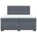 Pat box spring cu saltea, gri închis, 200x200 cm, catifea - WALTI WALTI