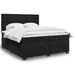 Pat box spring cu saltea, negru, 200x200 cm, catifea - WALTI WALTI