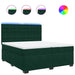 Pat box spring cu saltea, verde închis, 200x200 cm, catifea - WALTI WALTI