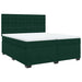 Pat box spring cu saltea, verde închis, 200x200 cm, catifea - WALTI WALTI