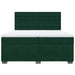 Pat box spring cu saltea, verde închis, 200x200 cm, catifea - WALTI WALTI