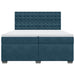 Pat box spring cu saltea, albastru, 200x200 cm, catifea - WALTI WALTI