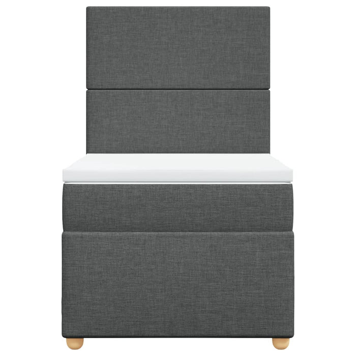 Pat box spring cu saltea, gri închis, 80x200 cm, textil - WALTI WALTI