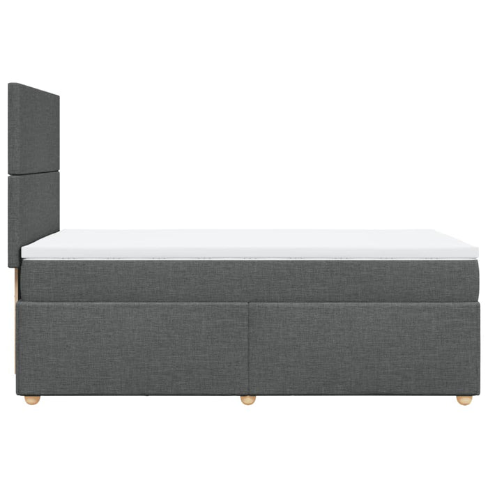 Pat box spring cu saltea, gri închis, 80x200 cm, textil - WALTI WALTI