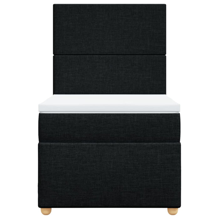 Pat box spring cu saltea, negru, 80x200 cm, textil - WALTI WALTI