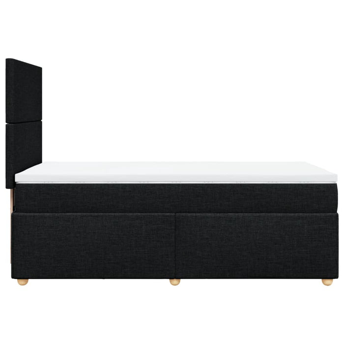 Pat box spring cu saltea, negru, 80x200 cm, textil - WALTI WALTI