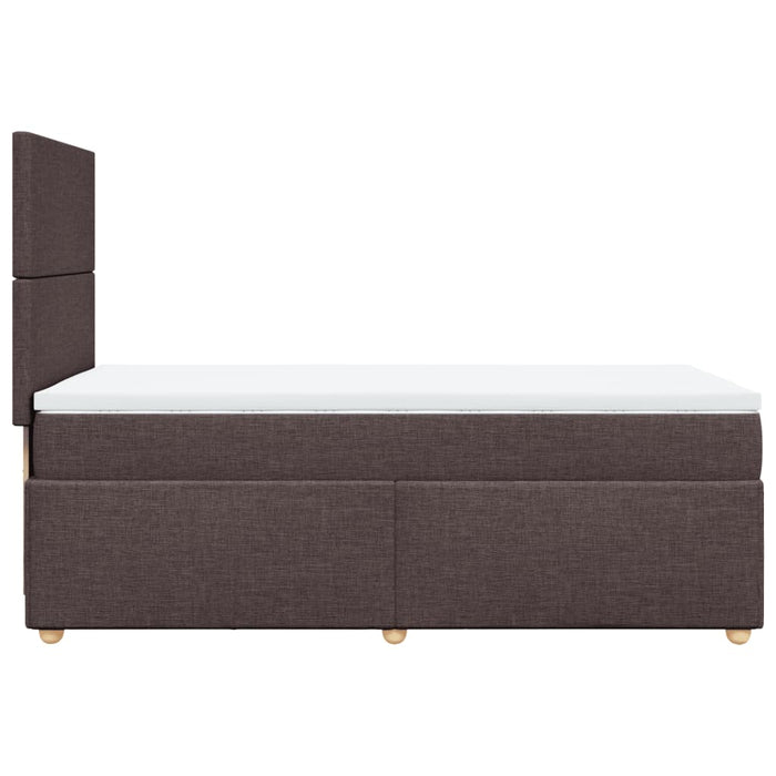 Pat box spring cu saltea, maro închis, 80x200 cm, textil - WALTI WALTI