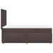 Pat box spring cu saltea, maro închis, 80x200 cm, textil - WALTI WALTI