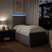 Pat box spring cu saltea, gri taupe, 80x200 cm, textil - WALTI WALTI
