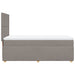 Pat box spring cu saltea, gri taupe, 80x200 cm, textil - WALTI WALTI
