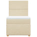 Pat box spring cu saltea, crem, 80x200 cm, textil - WALTI WALTI