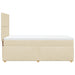 Pat box spring cu saltea, crem, 80x200 cm, textil - WALTI WALTI