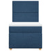 Pat box spring cu saltea, albastru, 80x200 cm, textil - WALTI WALTI