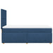 Pat box spring cu saltea, albastru, 80x200 cm, textil - WALTI WALTI