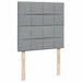 Pat continental cu saltea, gri deschis, 80x200 cm, textil - WALTI WALTI