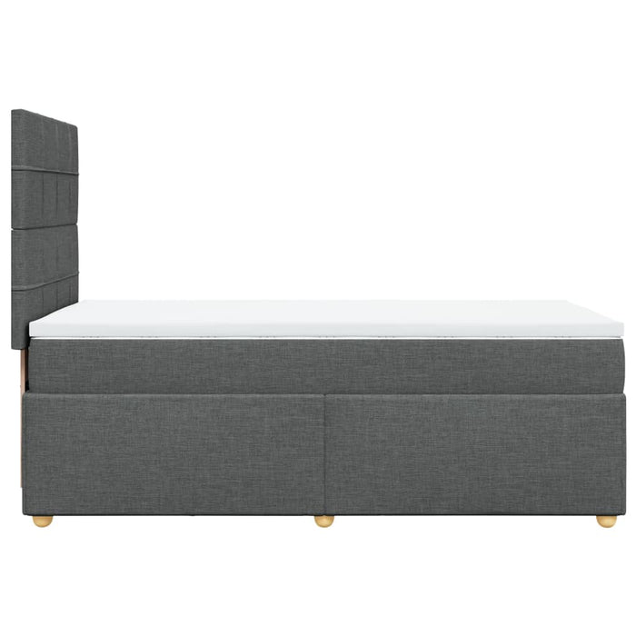 Pat box spring cu saltea, gri închis, 80x200 cm, textil - WALTI WALTI