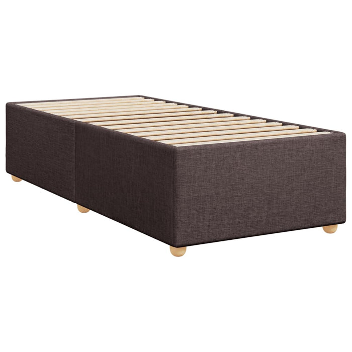 Pat box spring cu saltea, maro închis, 80x200 cm, textil WALTI