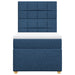 Pat box spring cu saltea, albastru, 80x200 cm, textil - WALTI WALTI