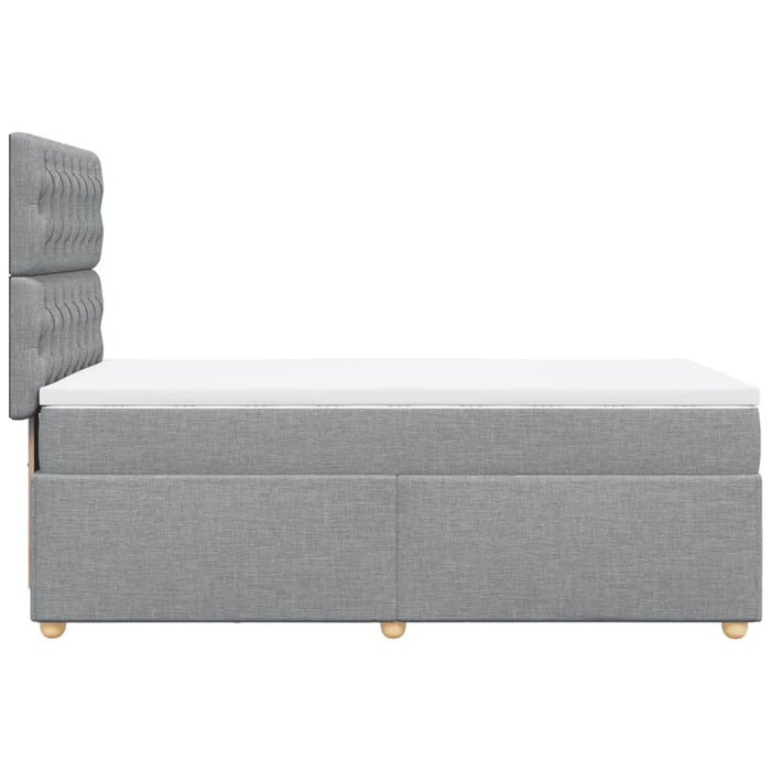 Pat continental cu saltea, gri deschis, 80x200 cm, textil - WALTI WALTI